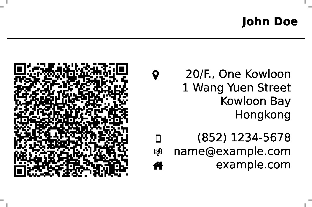 Example: John Doe from Hongkong