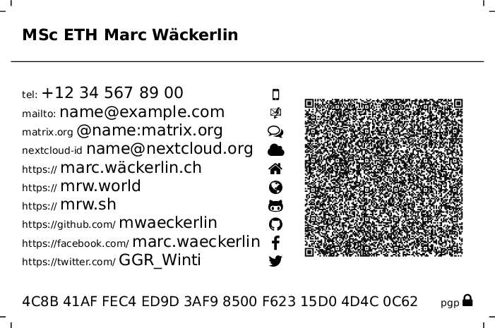 Example: Nearly Real Example Of My Card