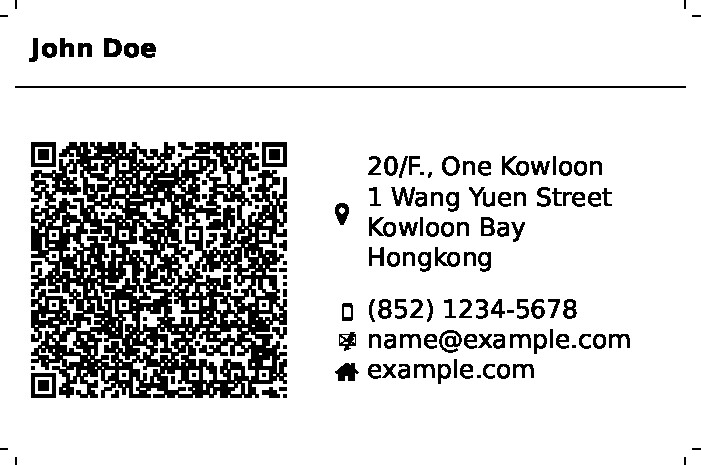 Example: John Doe from Hongkong